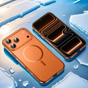 Metal Aluminum Frame Magnetic Ultra-Thin Case for iPhone 16 17 Pro Max, Wireless Charging Compatible, Original Color Protective Cover