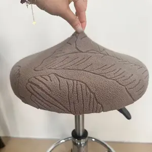 Adjustable Knitted Round Stool Cover, Detachable Dining Chair Protector, Multiple Colors Available, Elastic Fabric for Home Decoration, Removable Washable Stretch Chair Slipcover