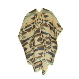 Terracotta– Handmade & Reversible Poncho for Men and Women