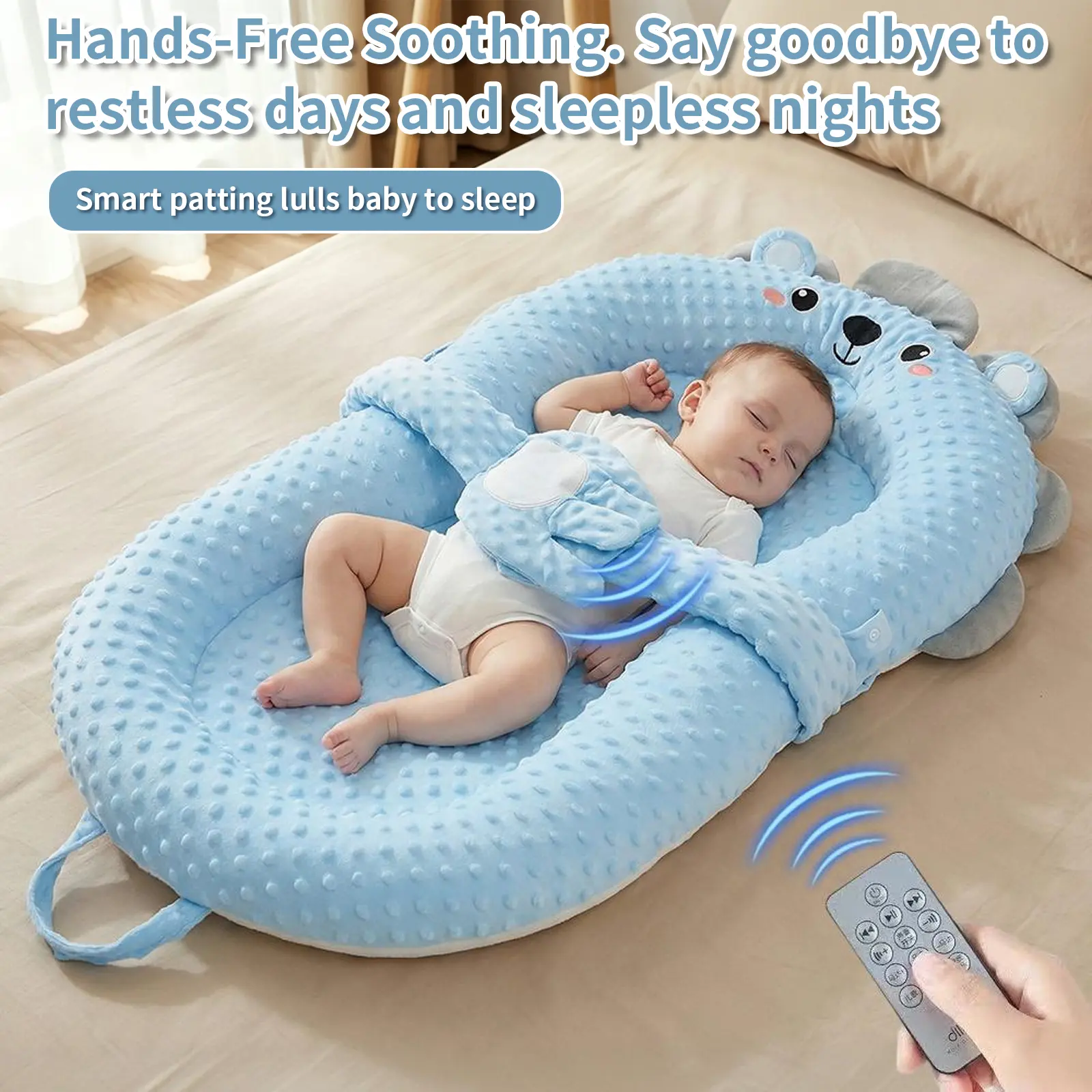 Poplid Baby Bed in Bed Anti-Startle Soothing Bed Slope Can Pat Sleeping Pad Bionic Landing Wake Up Coax Sleep Artifact