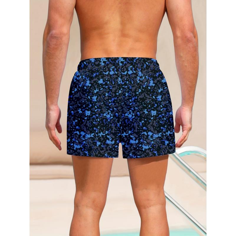 Breathable Camo Swim Shorts for Men - Quick-Drying, Lightweight, Comfortable, Polyester Fabric, Ideal for Summer Beach, Pool, and Surfing