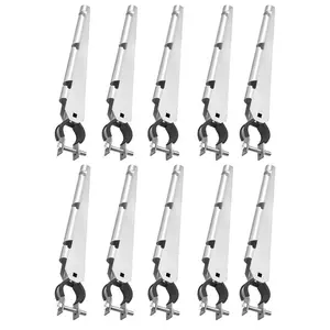 VEVOR Barbed Wire Arm, 10 Packs 14.8 in Fence Post Extender for 1.3 to 1.5 Chain Link Fences, U Bracket Design, Galvanized Steel Fence Height Extender, Protect Privacy and Prevent Pets Jumping Off