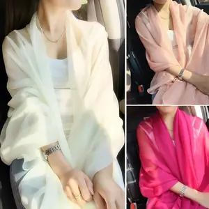 Chiffon Bolero For Women Femme 190*130cm Shrug For Wedding Dress Long Scarf Bridal Shawls For Evening Party Dress Cape