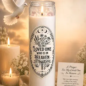 Memorial Candle To My Loved One in Heaven - Decorative Ornaments for Home Decor Decoration