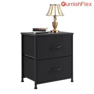 SweetFurniture Nightstand with 2 Fabaric Drawers, Small Dresser, Side Table, End Table, Bedside Table, Night Stands, Small Nightstand, Bedroom Furniture