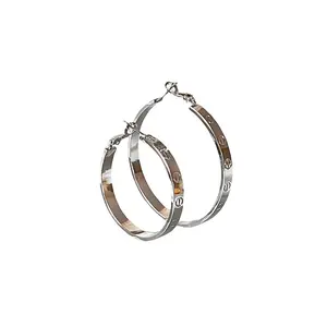 Elegant Hoop Earrings with Engraved Accents