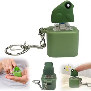 Frog Croaking Fidget Gift - Rechargeable Frog Croaking Keychain, Interactive Stress Reliever with Colorful Lights, Fun & Portable Anxiety Relief Gift