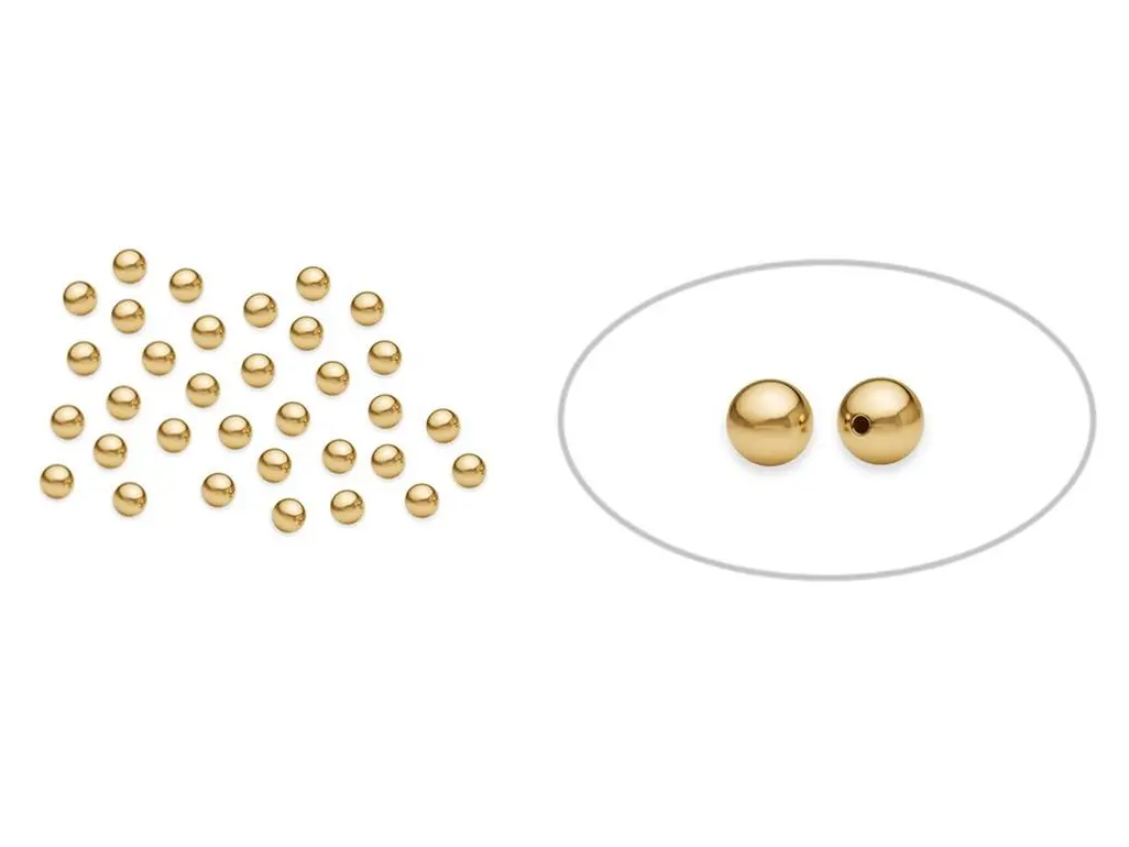 14K Gold Filled Round Beads Seamless 2mm - 100 Pcs (GF520102)