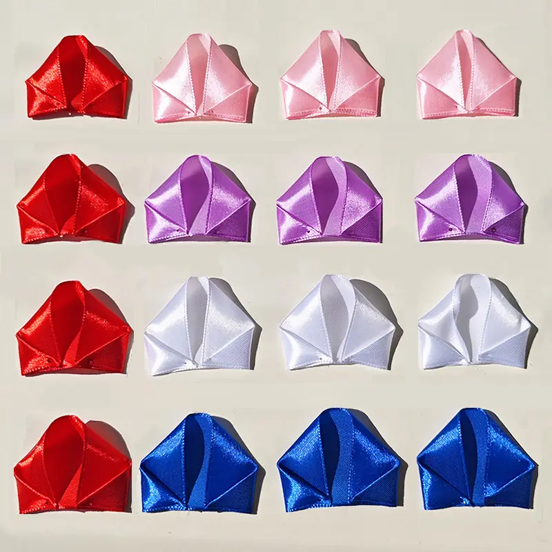 150-Piece Handcrafted Eternal Silk Ribbon Rose Petals Mixed Set - Colorful Fake Flower Picks, Pink Satin & Blue-Yellow Ribbons for Decor, Bathroom, Kitchen, Handcrafters, Gift Use