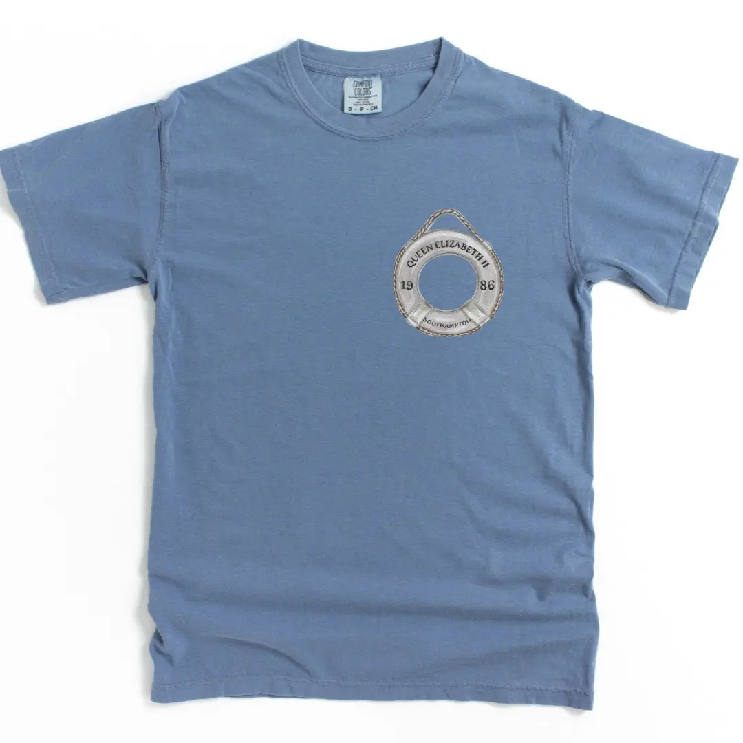 Comfort Colors Queen Elizabeth Parent Trap Tee Light Blue Casual Summer T-shirt for Women Unisex Crewneck Short Sleeve Top