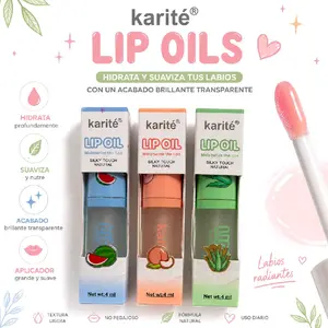 Natural Clear Shea Butter Lip Oil for Dry, Chapped Lips