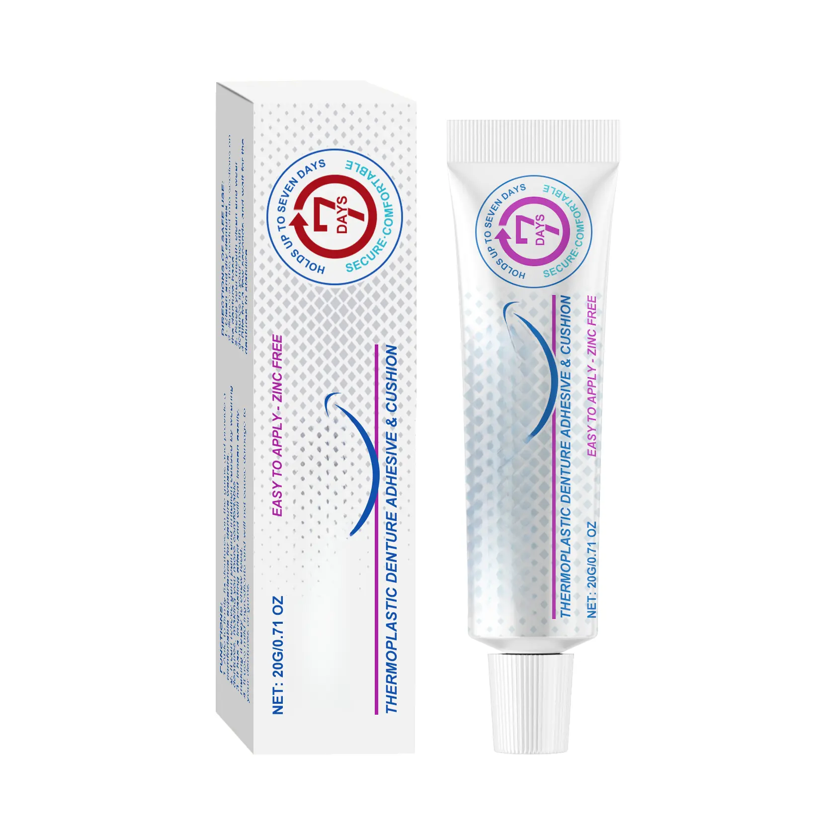 Thermoplastic Denture Adhesive Cream| Secure Long-Lasting Hold for Upper & Lower Dentures, Enhances Comfort & Prevent Slipping, Zinc-Free Daily Denture Glue