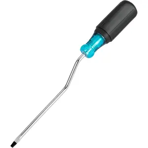 Screwdriver, 3/16" Flat Head Screwdriver with Crank-Action Handle, Premuim S2 Steel, Quick Rotating Screwdriver with 6" Shank Spins Screws Fast with One Hand