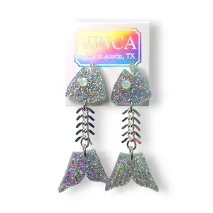 Gill-ty Pleasure Fish Bone Earrings