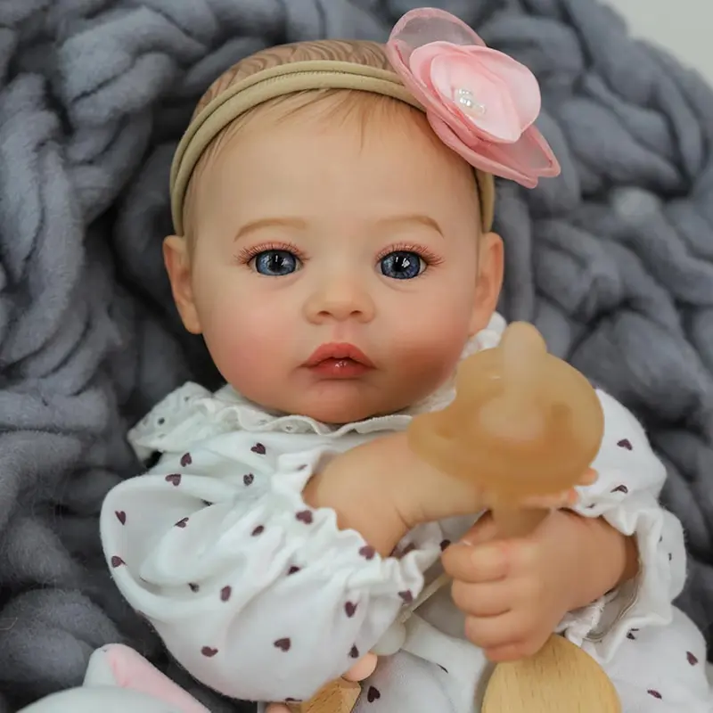 20-inch (50cm) Unisex Realistic Cute Newborn Doll, Lifelike Feeding Toy with Accessories, Kids Ages 3+ Bonding Tool for Feeding Activities & Memory/Observation Learning