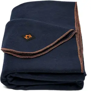 Military Wool Blanket - Warm, Thick, Washable - Great for Outdoors, Camping, Stadium Blanket, Picnics, Travel - Car & Bushcraft Survival Kits