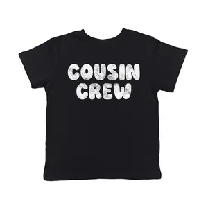 Toddler Funny T Shirts Cousin Crew Sarcastic Family Tee For Young Kids Funny Toddler Shirts Funny Cousin Apparel Childrens Graphic Tees Black -