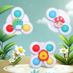 Baby Bath Toy, Spinning Top Toy, Suction Cup Rotating Top Toy, Bathing Toy for Babies & Toddlers, Fun Gift for Children