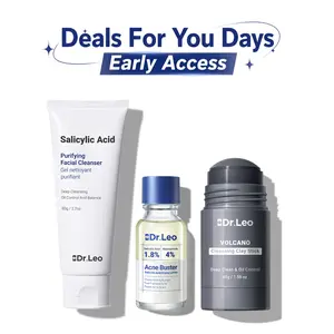【Bundle & Save】Dr.Leo Salicylic Acid Acne Treatment Set | 24H Pimple Rescue + 15 Minutes Blackhead Removal + Pore Detox + Oil Control | Drying Lotion + Clay Mask Stick + Cleanser Skin Repair #mothersdaygift #DealsForYouDays