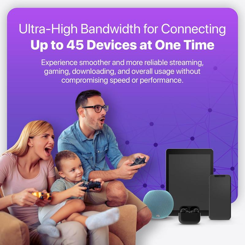 WLM Fastest WiFi Extender Signal Booster for Home - Up to 9000 sq. ft Coverage, Easy Set Up, Ethernet Port, Long Range, Ultra-Stable Router Internet Booster