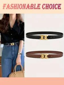 Women's Vintage PU Leather Fashion, Trendy Exquisite Belt, Adjustable Alloy Buckle, Multiple Lengths for Pants, Casual Daily Wear, &, Evening Accessory