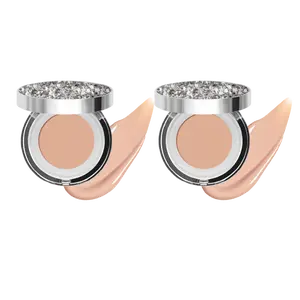 2aN Gleaming Tension Cushion Foundation Pact Duo Set (#23 Natural Beige, 0.45 oz*2) - Korean Cushion Foundation Makeup, Lightweight & Buildable Coverage with Ceramides and Centella Asiatica