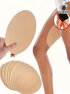 10-piece apricot oval thigh anti-wear stickers individually packaged anti-sweat anti-friction natural skin invisible suitable for short skirts, sports and daily wear