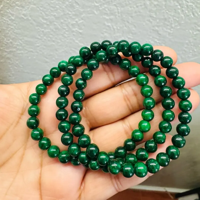 Burma Jade Maw Sit Sit Bracelet, 6mm Size