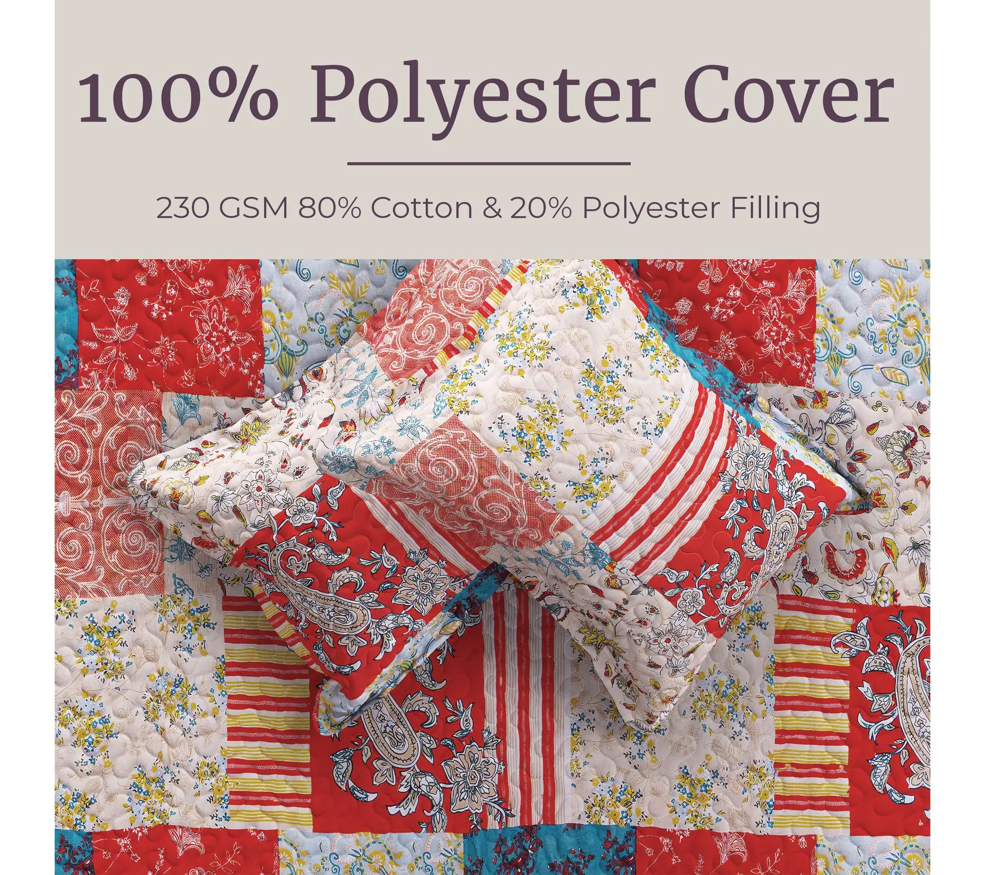 Lavish Home 3-Piece Mallory Classic Patchwork King Quilt Set