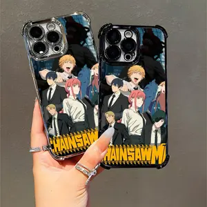 Chainsaw Man Anime Phone Case for Fans Official Character Art Compatible with iPhone 11/12/13/14/15/16 Pro Max Plus