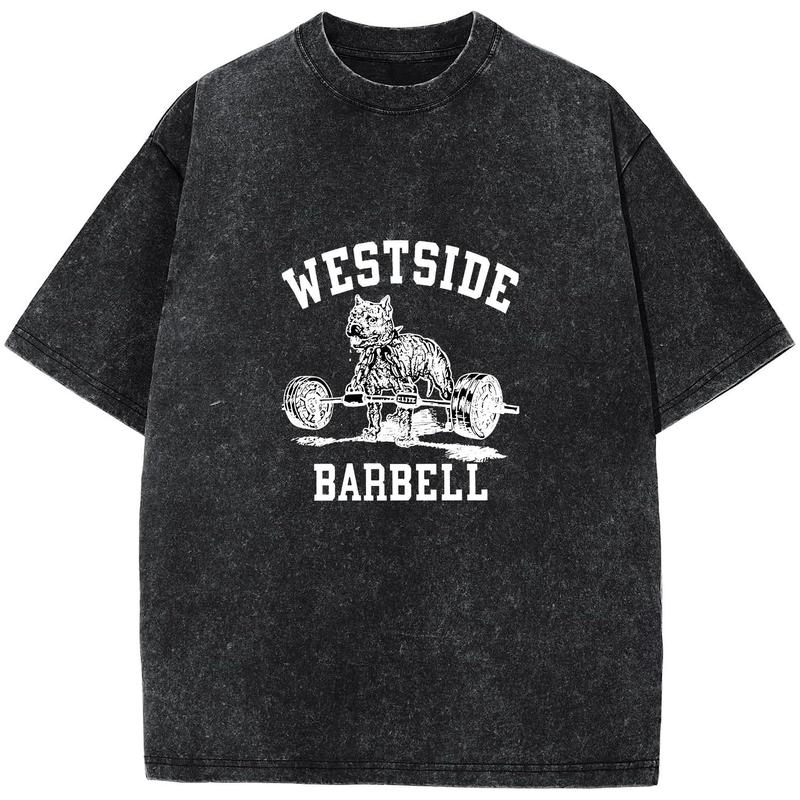 Vintage Oversized Gym & Fitness Cotton Tee Westside Inspired Loose Fit Crewneck, Soft Washed Comfort for Casual Workouts, Streetwear Style holiday  party  outfits