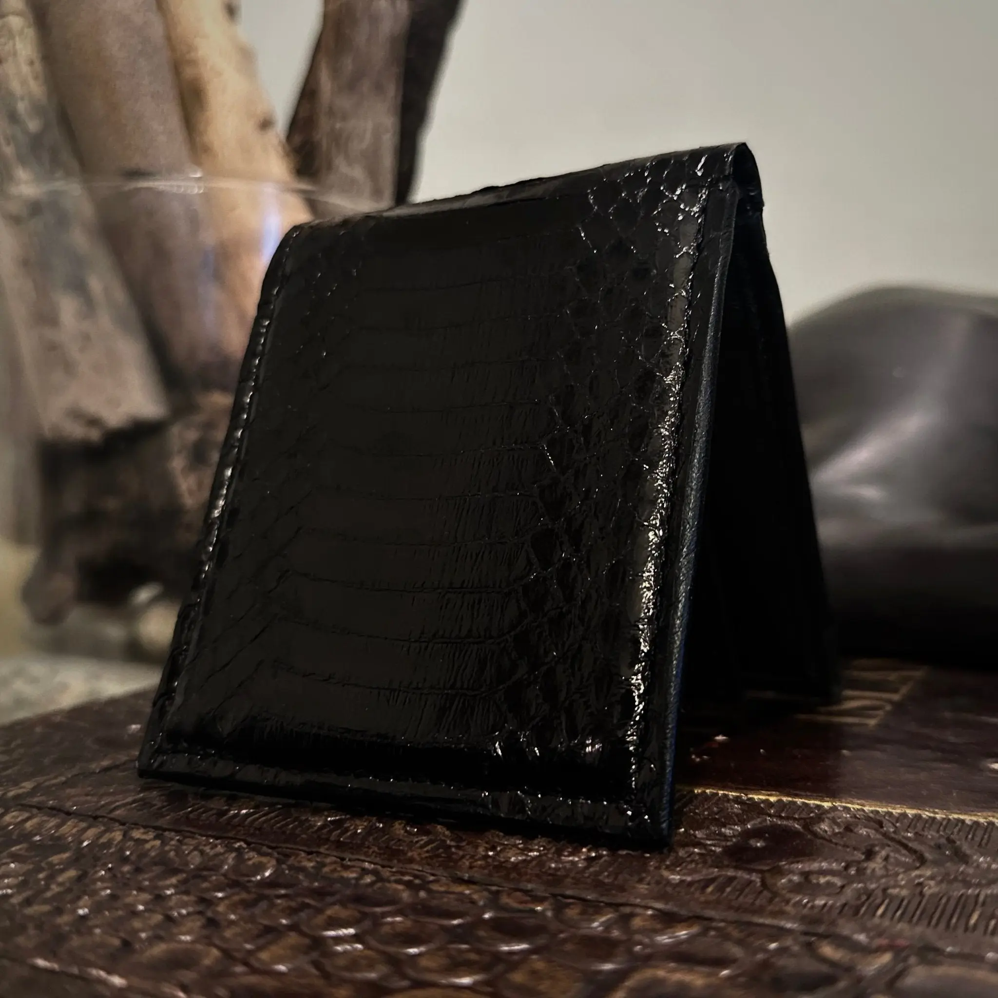 Blackstone Cobra Snakeskin Wallet with ID Compartment