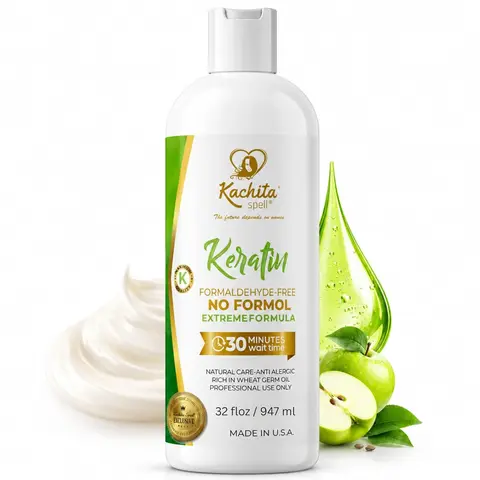 Brazilian Keratin Treatment Formaldehyde Free Kachita Spell Hair Straighteners No Formol Made in USA Haircare keratina anti-allergenic