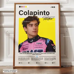 Franco Colapinto Poster, Colapinto Alpine, Framed Alpine Racing Print, Motorsport Grand Prix Decor, Car Racing Artwork, Colapinto Alpine