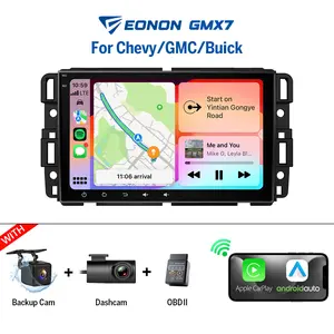 EONON Car Stereo for Chevy GMC Buick Chevrolet Silverado Sierra Suburban Tahoe Impala Traverse Avalanche HHR Acadia Yukon Truck, Wireless CarPlay & Android Auto, 8" Android 13/14 Touch Screen, Dashcam, backup camera, SWC, BT, Jumpstart Sale - GMX7, GMX6S