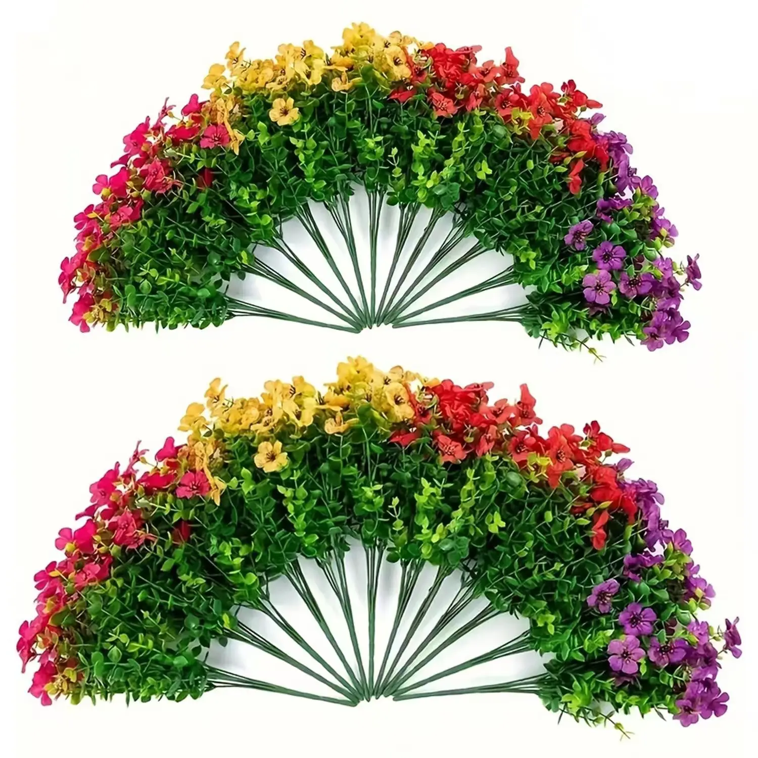 Artificial Flowers(12/24pcs/set),UV Resistant Colorful Fake Flowers,Decoration Bouquet,Home Decoration Garden Party Wedding Decoration Balcony Decoration Decorative Fruit Plants Ornaments room decor for men flower bouquets 12Pcs.