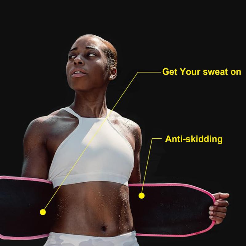 Aritaum Happy Sweat Belt with Lumbar Support | Perfect for High-Intensity Gym & Outdoor Workouts Unisex Exercise Waistband Waist Trainer Trimmer