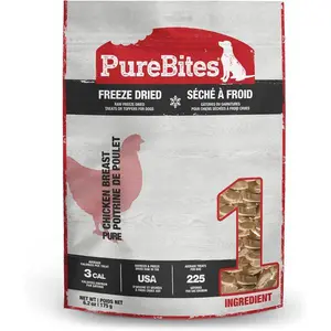 PureBites Chicken Breast Freeze Dried Dog Treats, 1 Ingredient, Made in USA, 6.2oz