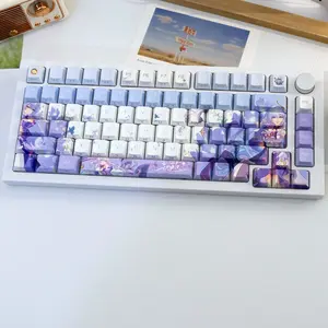 138 Key Robin Bird Pbt Keycaps, Cherry Style Side-Printed Semi-Transparent, Dye Sublimation, Compatible with Mx Axes, Fits 61/64/68/87/96/104/108 Keyboards