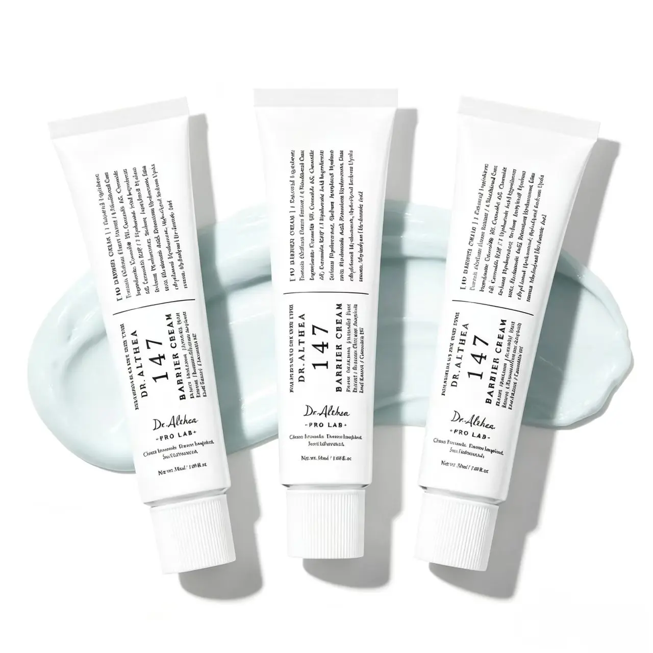 3pcs Dr.Althea 147 Barrier Repair Cream, Hydrating Soothing Facial Moisturizer for Sensitive Irritated Skin, Strengthen Skin Barrier, Redness Relief Lightweight Daily Face Lotion, 30ml Travel Size Calming Skin Care Cream
