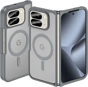 Suitable for Google Pixel 10 Pro Fold foldable phone protective case [semi transparent frosted] [compatible with MagSafe], lightweight, skin friendly, smooth TPU shock-absorbing protection