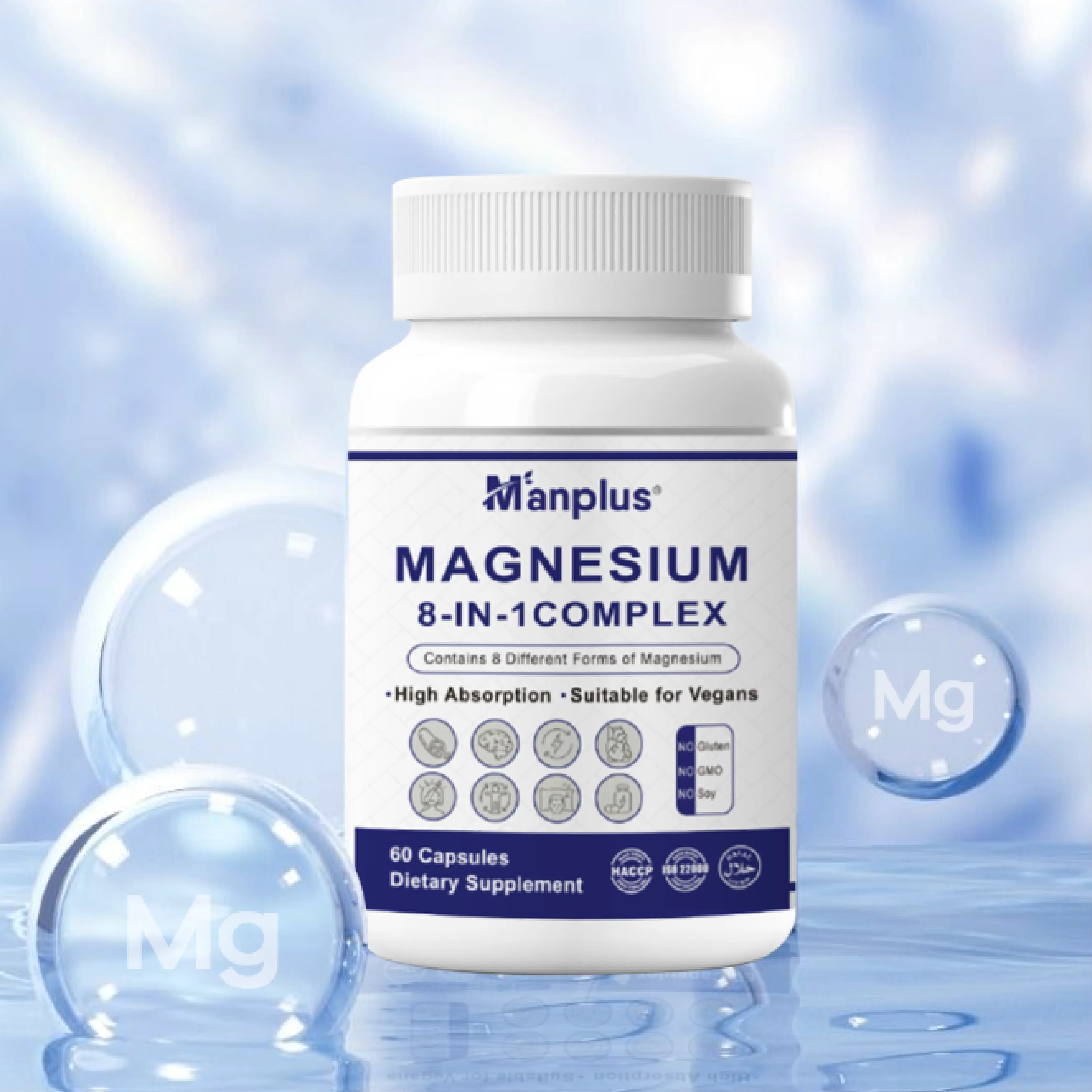8-in-1 Magnesium Complex 460mg - Has 8 Forms of Magnesium: Glycinate, Malate, Ci...