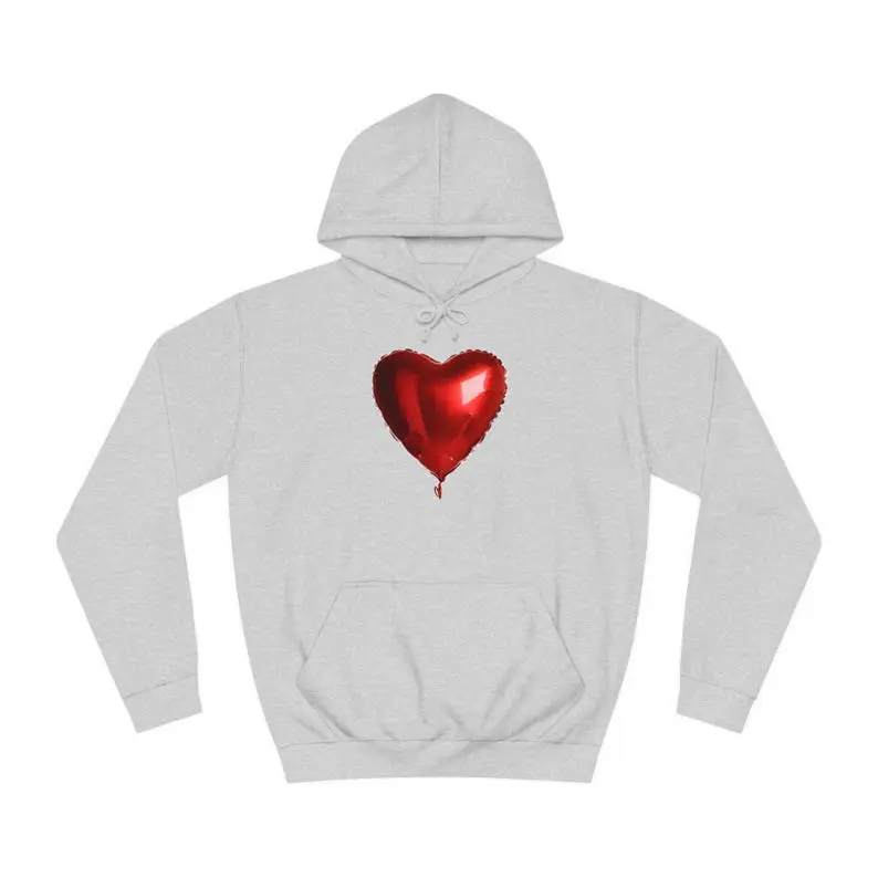Valentines Day Heart Balloon Love Hoodie, Valentine's Sweater, Couple's Gift Sweatshirt, Romantic Jumper, Love Apparel, Heart Balloon
