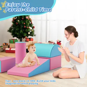 Children's sensory integration building block combination set, learning to crawl and walk, soft building block combination set