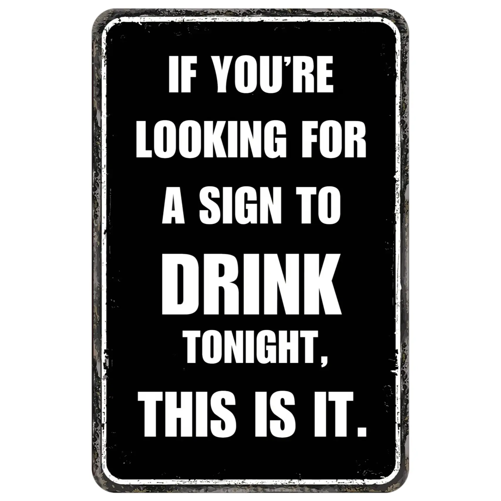 Vintage Metal Funny Bar Sign, 12x8 in Home Bar Accessory, Man Cave Decor for Men (Home Supplies Plaque & Sign)