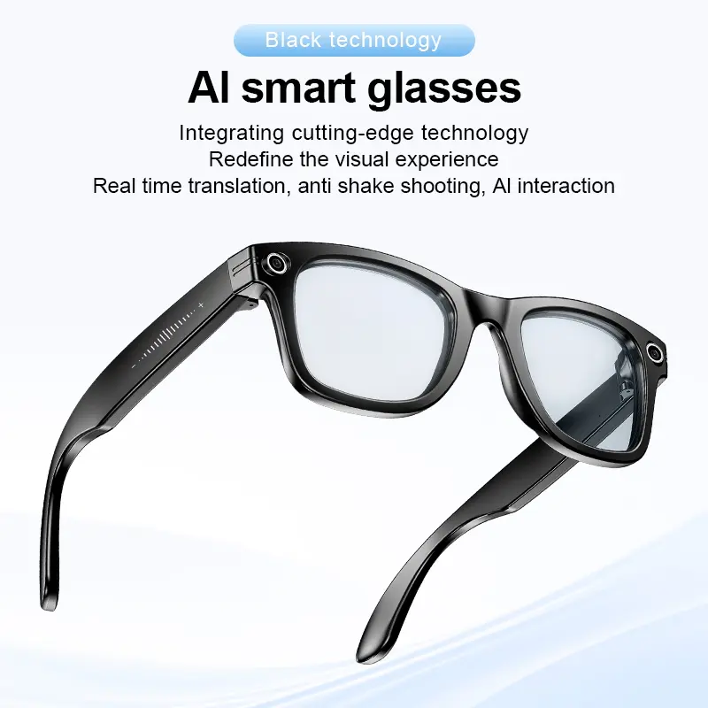 ULIMIED Unisex Adult Wearable Smart Glasses with Digital Camera - 8MP HD AI Camera, AI-Tracking, Hands-Free Photo & Video Recording, Bluetooth Music & Calls, Real-Time Translation