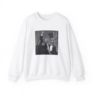Trump Triumph Sweatshirt - Inspirational Political Apparel, Iconic Trump Moment Casual Menswear Big Medium Small Sweaters Tops
