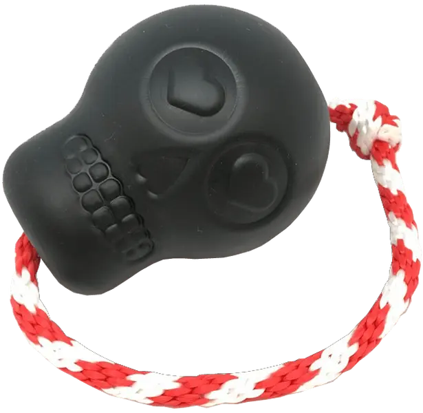 USA-K9 Magnum Skull - Black Magnum Rubber Chew Toy for Extreme Chewers | USA Made