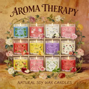 12-Piece Home Scented Candles Set 2.5-Ounce Wax Core Unique Scents Like Vanilla Perfect for Gifts Family Friends Autumn Decorations Christmas Halloween Aroma candles candle warmer lamp