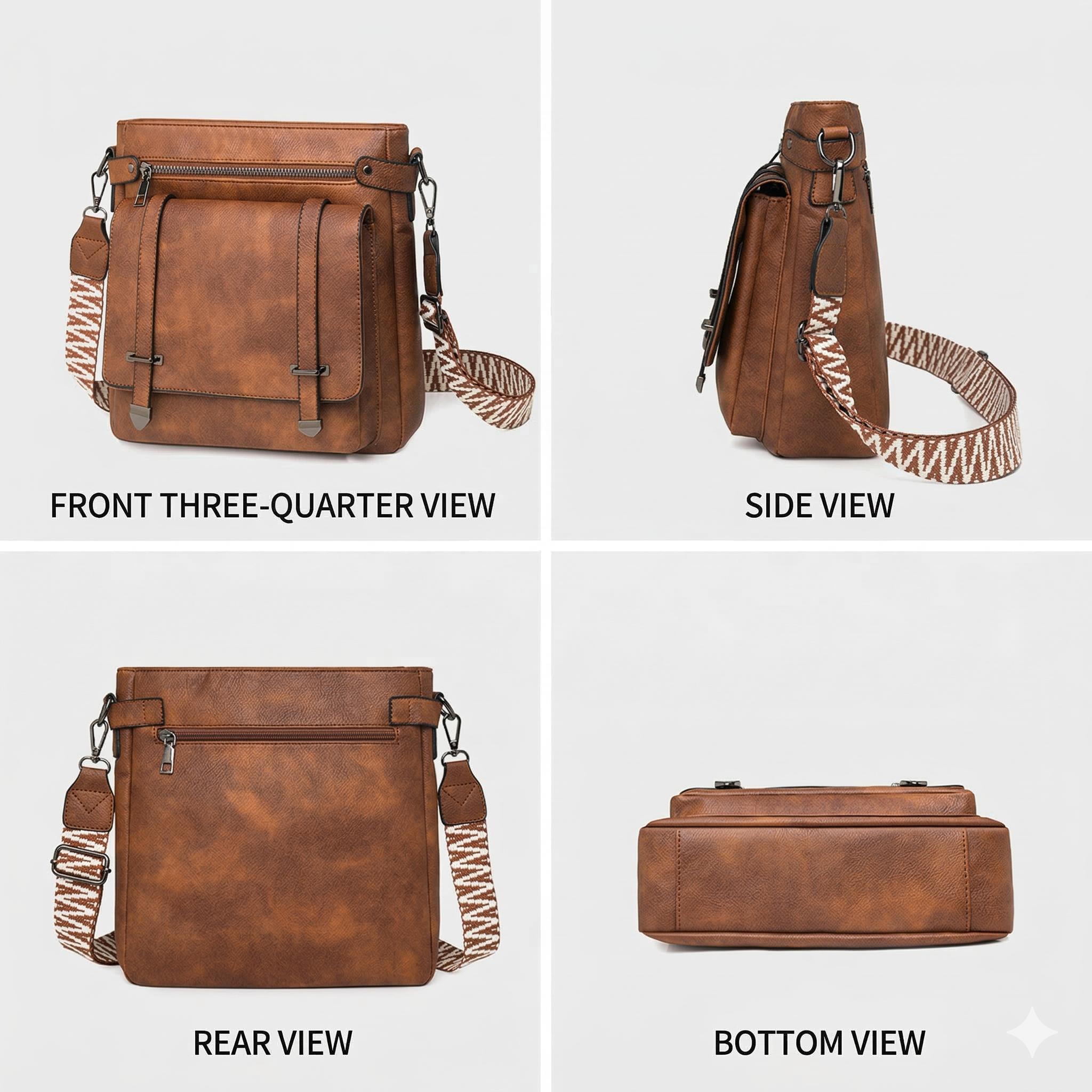 Crossbody Bags for Women,Multi Pocket Crossbody Purses Vegan Leather Shoulder Handbags Travel Purse Adjustable Strap Crossbody Bags for Women,Multi Pocket Crossbody Purses Vegan Leather Shoulder Handbags Travel Purse Adjustable Strap